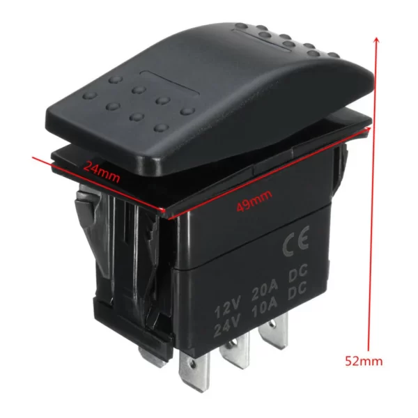 Interruptor basculante impermeable y interruptor basculante para la mayoría de los coches, barcos, motocicletas 12/24V