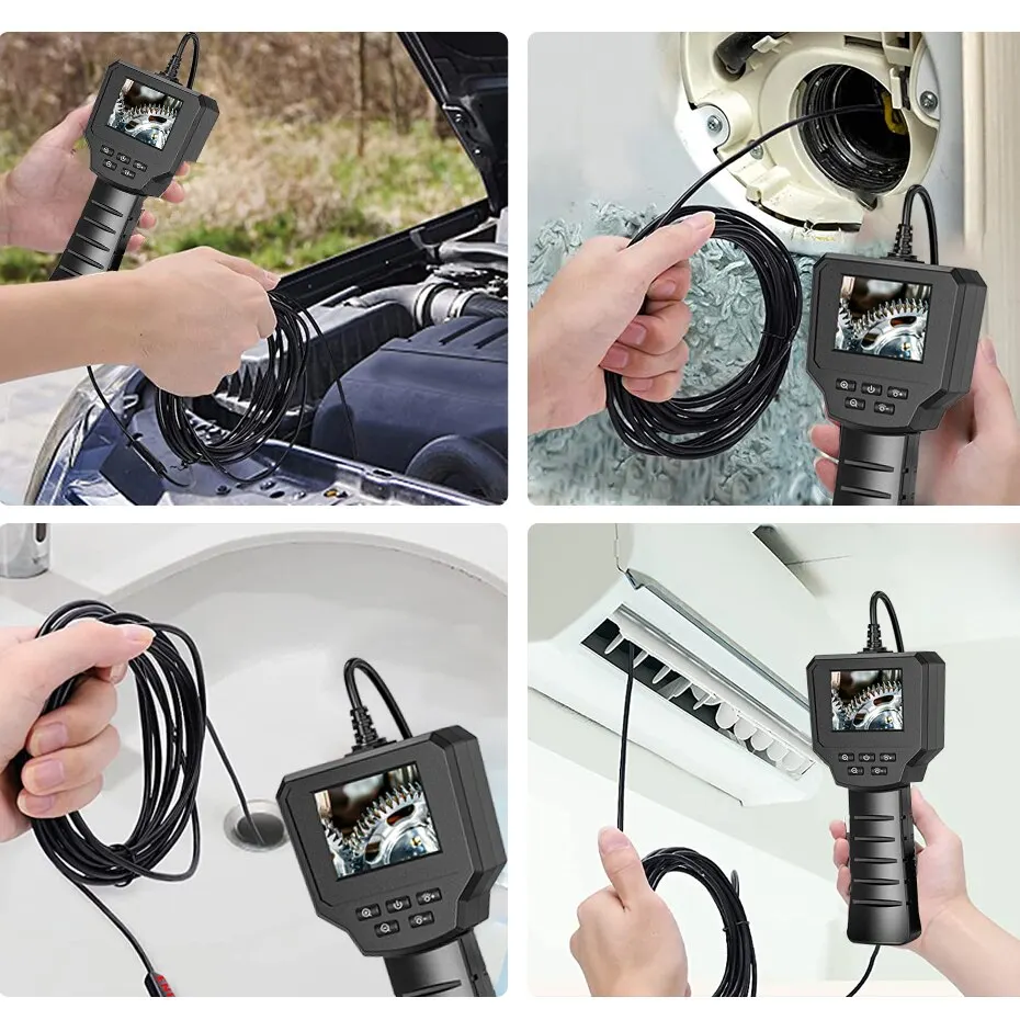 Industrial Endoscope Camera 4.3inch IPS Screen IP67 Waterproof HD1080P 8mm Lens Pipe Sewer Inspection Camera Borescope For Car - Imagen 29