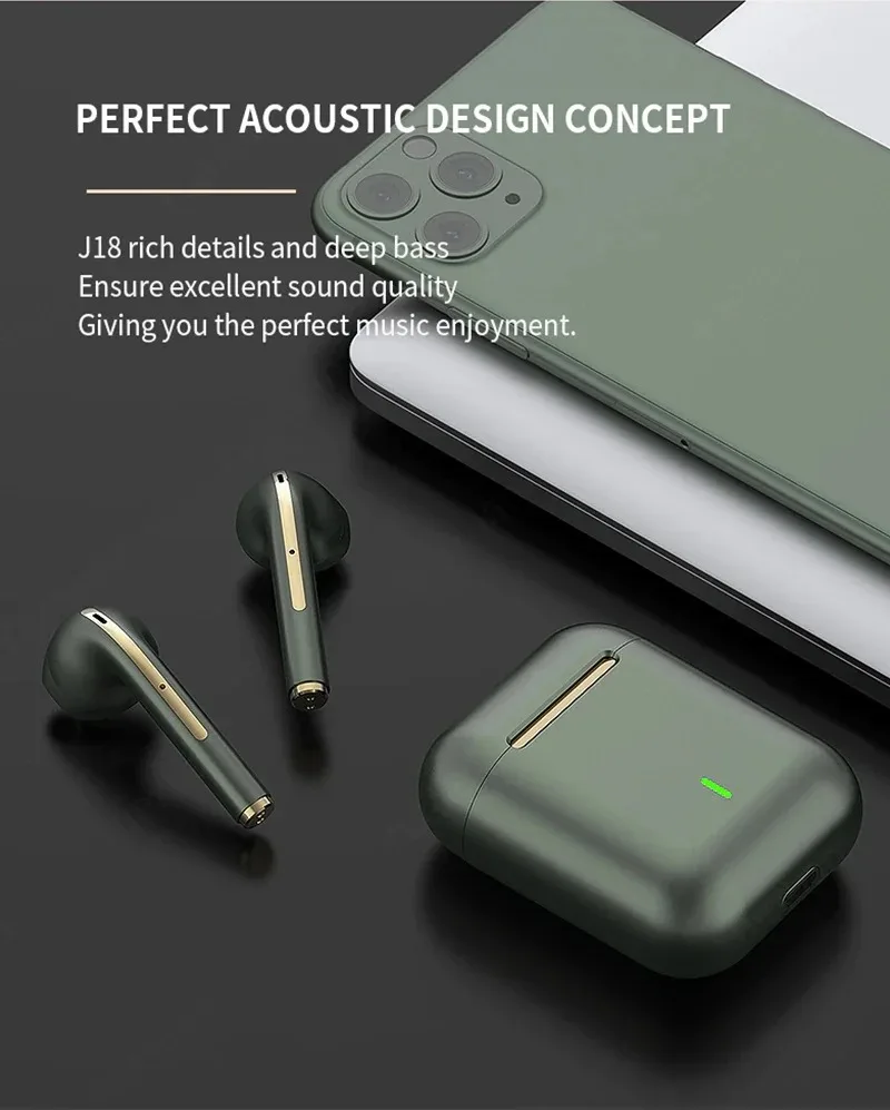 Xiaomi Wireless Earphones J18 In Ear TWS Bluetooth Ture Sport Headphones HiFI Stereo Game Waterproof Headset With Microphone - Imagen 13