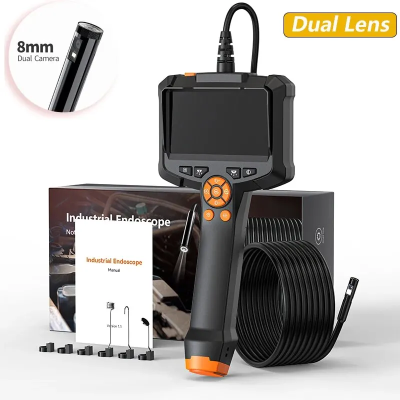 Industrial Endoscope Camera 4.3inch IPS Screen IP67 Waterproof HD1080P 8mm Lens Pipe Sewer Inspection Camera Borescope For Car - Imagen 9