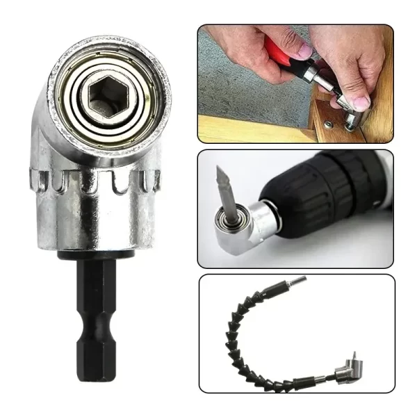 105 Degree Angle Screwdriver Set Holder Adapter Adjustable Bits Nozzles ...
