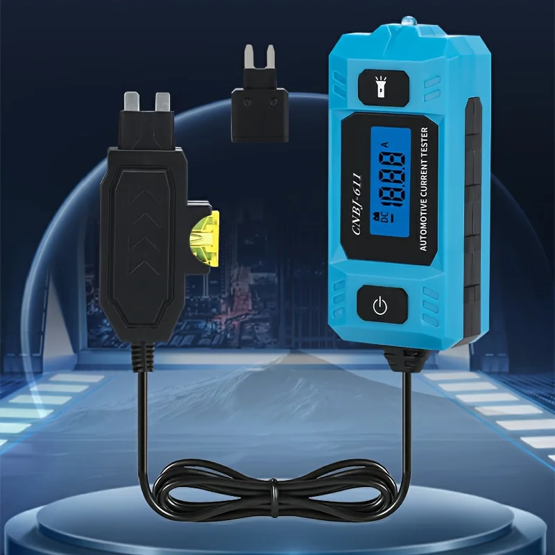 Car Circuit Tester Current Test Fuse Diagnostic Tool 12V Range 0.01~19.99A Repair Detector Galvanometer Automotive Accessories