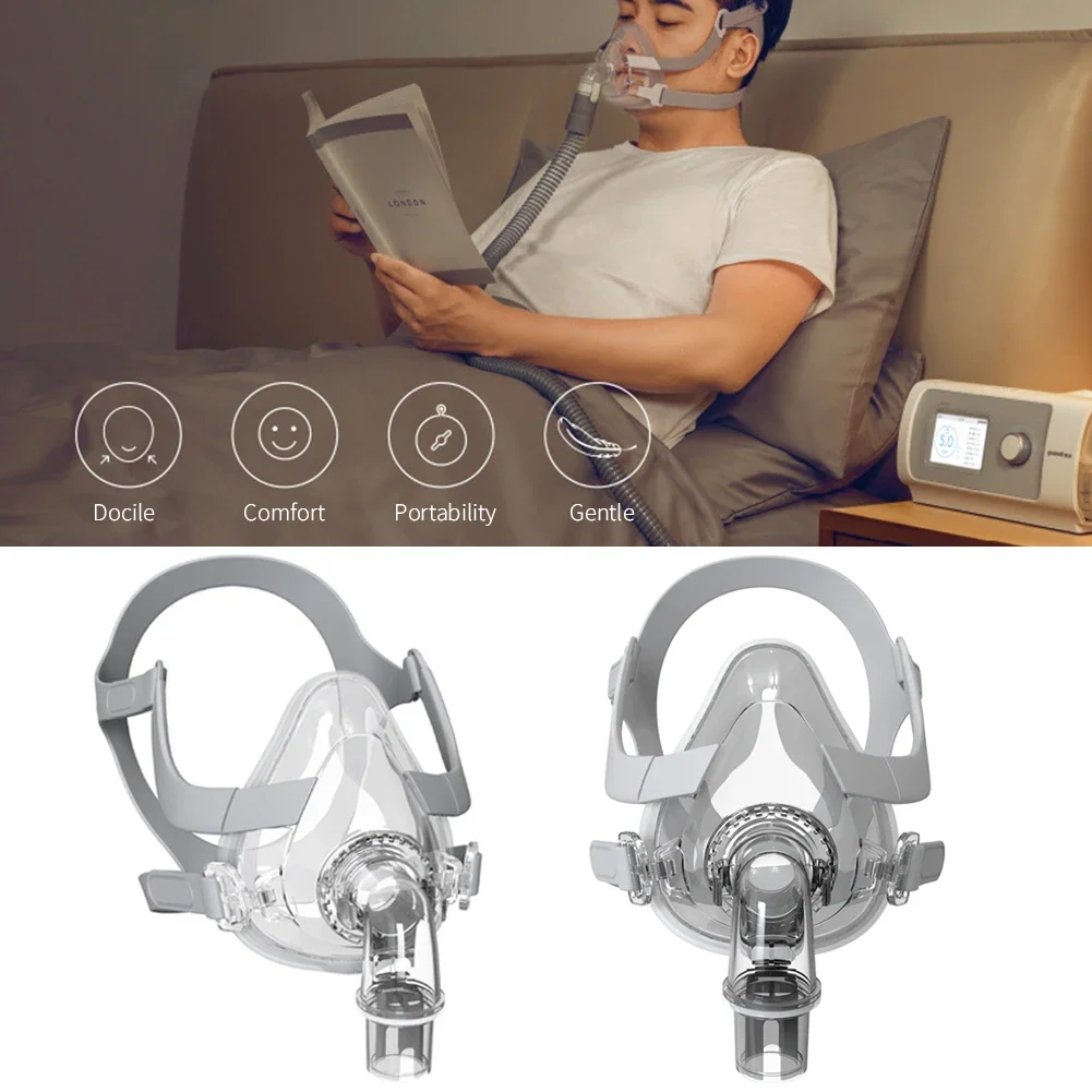 FM50 Full Face Mask CPAP Auto CPAP APAP BIPAP Machine Size S/M/L CPAP Full Face Mask For Anti Snoring And Sleep Aiding APNEA - Imagen 7