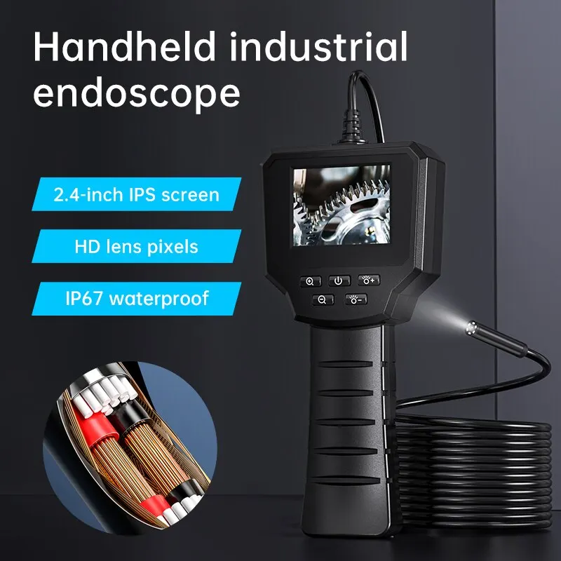 Industrial Endoscope Camera 4.3inch IPS Screen IP67 Waterproof HD1080P 8mm Lens Pipe Sewer Inspection Camera Borescope For Car - Imagen 21